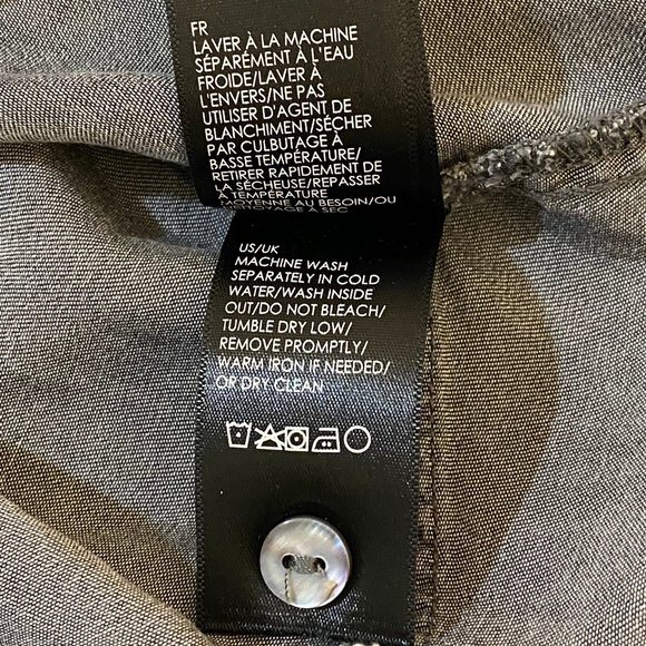 Liverpool Grey Long Sleeve Button Down Shirt Top Medium - Picture 9 of 11